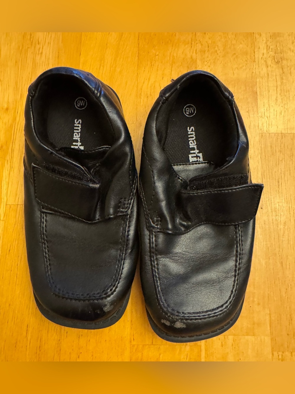 Smartfit Boys Black Uniform Dress Shoes Toddler Size 9W